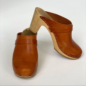 Swedish Hasbeens EU 39 saddle leather